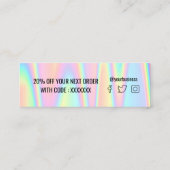 pastel merci mini carte de visite (Dos)