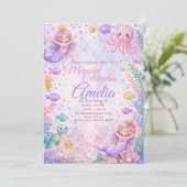 Pastel Mermaid Celebration Invitation Editable (Debout devant)