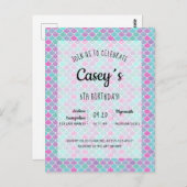 Pastel mermaid échelles invitation (Devant / Derrière)