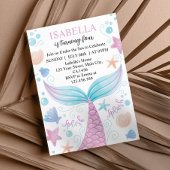 Pastel Mermaid Invitation d'anniversaire
