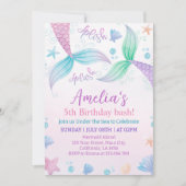 Pastel Mermaid Invitation de fête d'anniversaire (Devant)