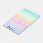 Pastel Mermaid Persoonlijke naam Grote Post-it® Notes (Schuin)
