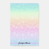 Pastel Mermaid Persoonlijke naam Grote Post-it® Notes (Voorkant)