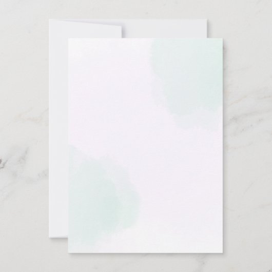 Pastel Mermaid Queue Anniversaire Invitation (Dos)