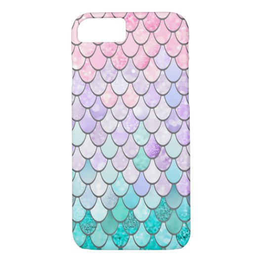 Pastel Mermaid Scales iphone, ipad case (Achterkant)