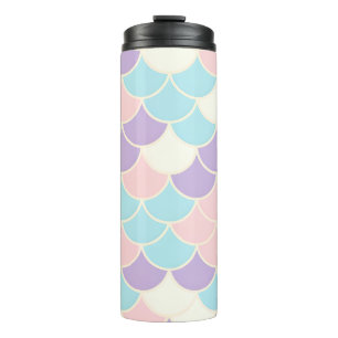 Pastel Mermaid Scales Seamless Pattern Thermosbeker