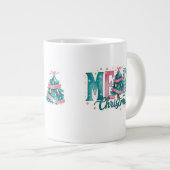 Pastel Merry Christmas Jumbo Mug (Devant droit)