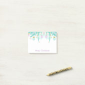 Pastel Merry Waterverf Holiday Garland Post-it® Notes (Op bureau)