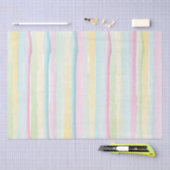 Pastel met gekleurde Waterverf Stripes Tissuepapier (Craft)