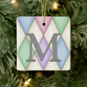 Pastel met kleurcode Harlequin , persoonlijk Keramisch Ornament