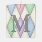 Pastel met kleurcode Harlequin , persoonlijk Keramisch Ornament (Links)