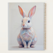 pastel met laag poly konijn planner (Achterkant)