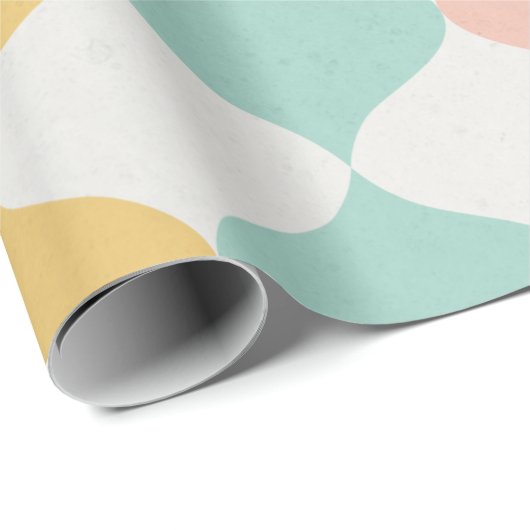 Pastel Midcentury Modern Gift Wrap – Retro Charm Cadeaupapier (Rol Hoek)