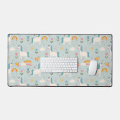 Pastel mignon Rainbow Unicorn Motif (Clavier et souris)