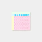 Pastel Mini Calendar Circles Habit Tracker Post-it® Notes (Voorkant)