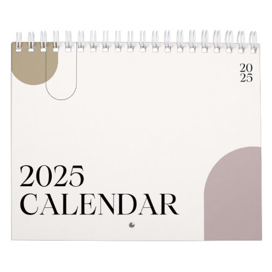Pastel minimalist 2025 bureaukalender kalender (Hoes)