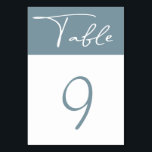 pastel minimaliste moderne Numéro de table<br><div class="desc">Notre collection de pastel aérée offre une belle palette de couleurs avec ardoise bleu,  blush et argent mat combiné avec un script de typographie moderne et une police élégante. Moderne et minimaliste,  il peut s'avérer agréable pour les mariages de l'année.</div>