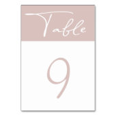 Pastel Minimaliste Moderne Numéro De Table (Dos)