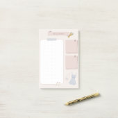 Pastel Minimalistische Dagelijkse Planner Post-it® Notes (Op bureau)