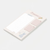 Pastel Minimalistische Dagelijkse Planner Post-it® Notes (Schuin)