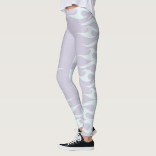 Pastel Mint en Lavendel Flames Leggings