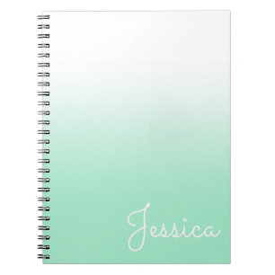 Pastel Mint en Witte Ombre Notitieboek