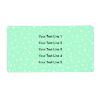 Pastel Mint Green met White Stippen Pattern