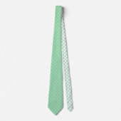 Pastel Mint Green PolkaDot Pattern Stropdas (Voorkant)