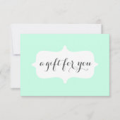 Pastel Mint Green Salon Gift Certificate Kaart (Voorkant)
