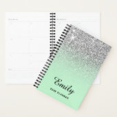 Pastel Mint Parties scintillant argent Ombre perso (Devant avec enveloppe)