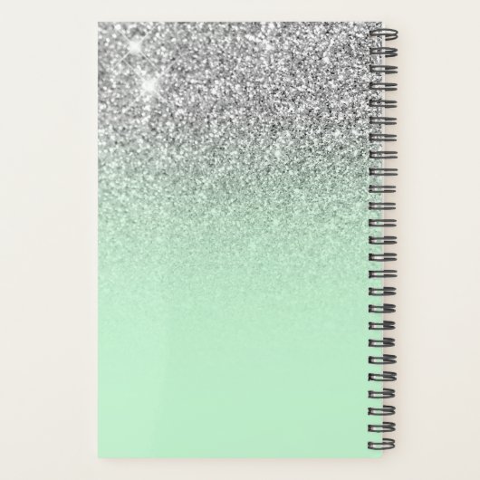 Pastel Mint Parties scintillant argent Ombre perso (Dos)