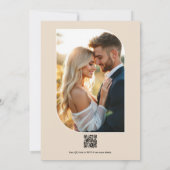 Pastel Mint, Seafoam & Shell Pink Wedding Kaart (Achterkant)