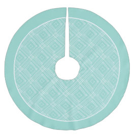 Pastel Mint & White Boho Diamond Pattern Kerstboom Rok