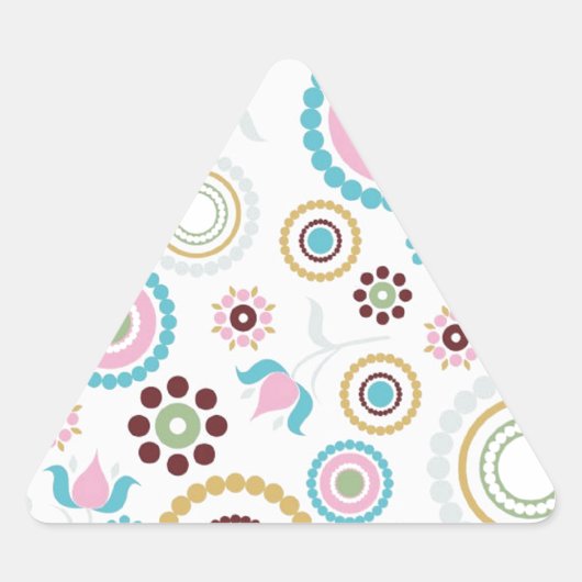 Pastel Mod Driehoek Sticker (Voorkant)