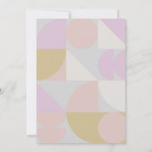 Pastel Modern Geometric Block Vrijgezellenfeest Kaart (Achterkant)