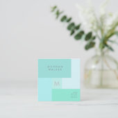 Pastel moderne | CARTE DE VISITE CARRÉ (Debout devant)