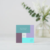 Pastel moderne | CARTE DE VISITE CARRÉ (Debout devant)