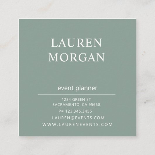 Pastel moderne | CARTE DE VISITE CARRÉ (Dos)