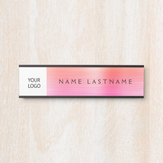 Pastel Moderne Custom Logo Executive Professional Deurbordje (Voorkant)