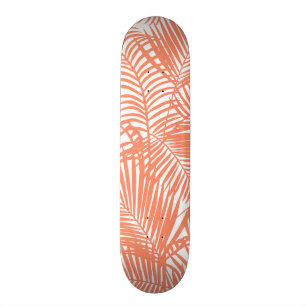 Pastel moderne gouden tropische koraalpalm skateboard