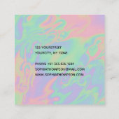 Pastel moderne holographique arc-en-ciel - Carte d (Dos)