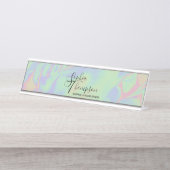 Pastel moderne Holographique Arc-en-ciel - Plaque (Devant)