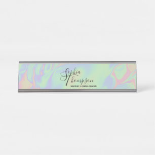 Pastel moderne Holographique Arc-en-ciel - Plaque