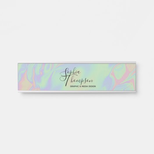Pastel moderne Holographique Arc-en-ciel - Plaque  (Devant)