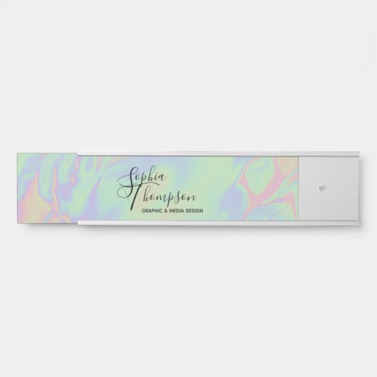 Pastel moderne Holographique Arc-en-ciel - Plaque  (Devant)