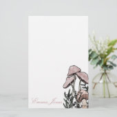 Pastel Moderne paddenstoelen Briefpapier (Staand voorkant)