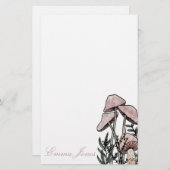 Pastel Moderne paddenstoelen Briefpapier (Voorkant / Achterkant)