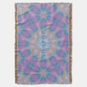 Pastel Moeder van Parel Patroon Naam Monogram | Deken (Voorkant Verticaal)