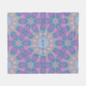 Pastel Moeder van Parel Patroon Naam Monogram | Fleece Deken (Voorkant (Horizontaal))