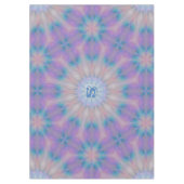 Pastel Moeder van Parel Patroon Naam Monogram | Tafelkleed (Voorkant)